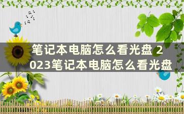 笔记本电脑怎么看光盘 2023笔记本电脑怎么看光盘